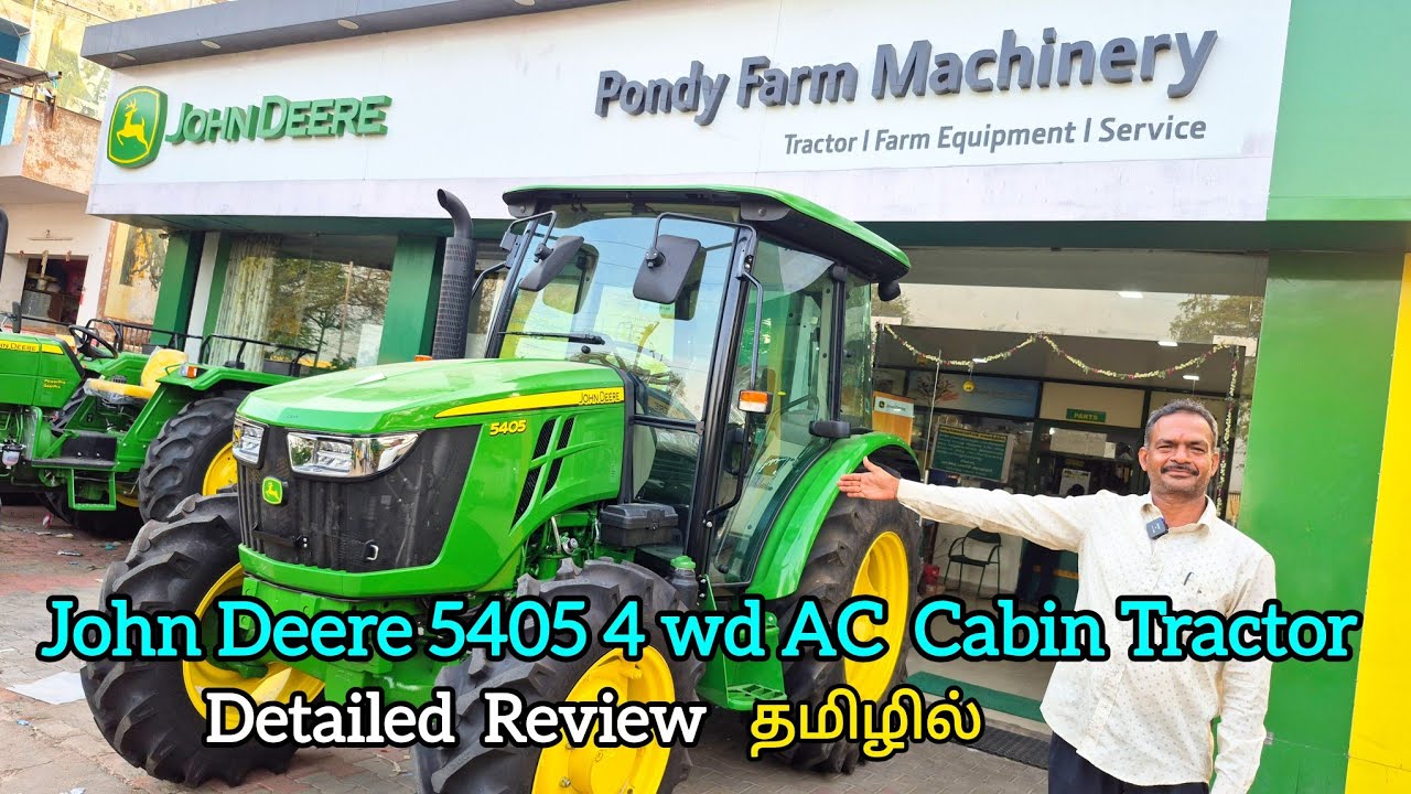 John Deere 5405 4wd Ac Cabin Tractor Detailed Review in Tamil | 5405 4wd Tractor | John Deere 5405