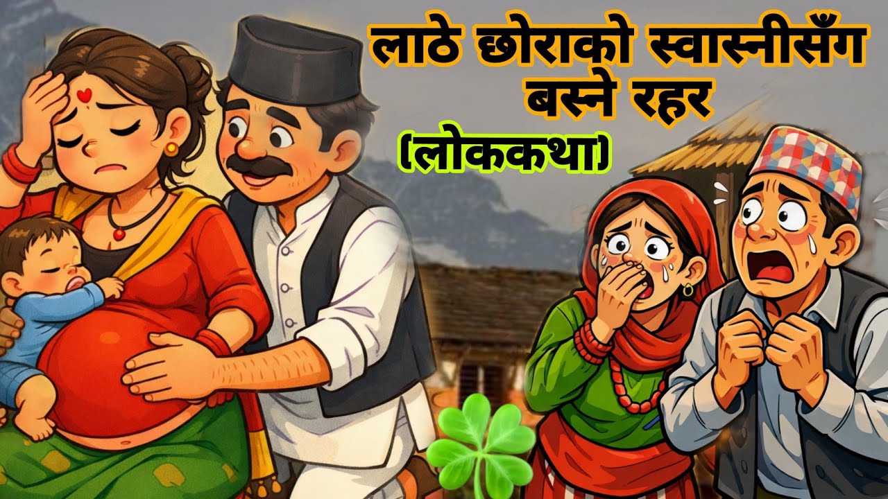 नेपाली लोककथा।।लाठे छोराको स्वास्नीसँगबस्ने रहर।।Nepali Lok Katha 🍀🍀🍀