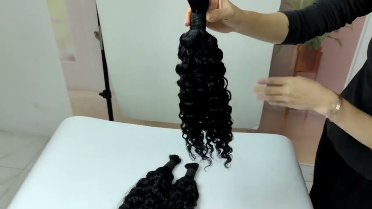 FH burmese curly bulk human hair#humanhairfactory #hairbulk