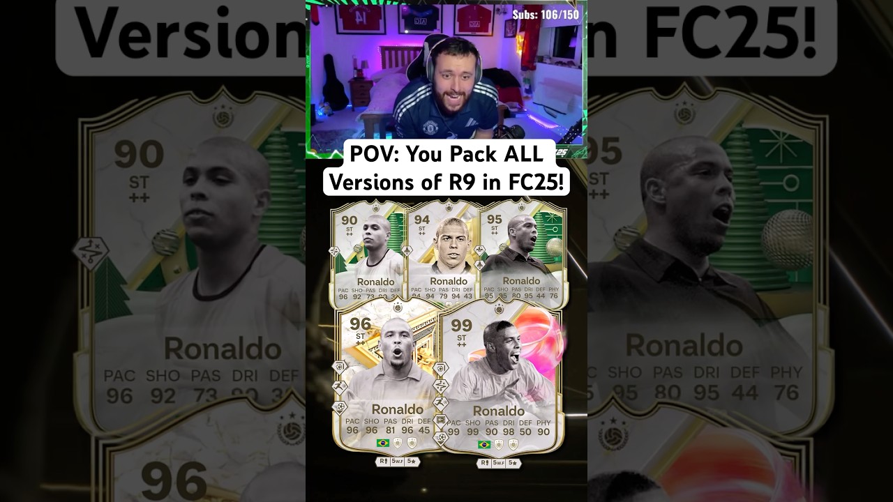 POV: You Pack ALL Versions of R9 in FC25&hellip; 🤩 🇧🇷 #fc25 #packopening #ronaldo #99rated #futties