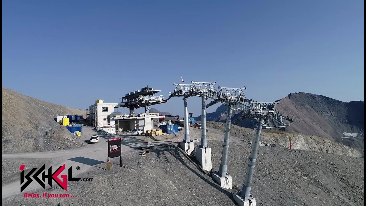 Bauarbeiten Gampenbahn E4, August 2018, Ischgl-Samnaun, Silvretta Arena