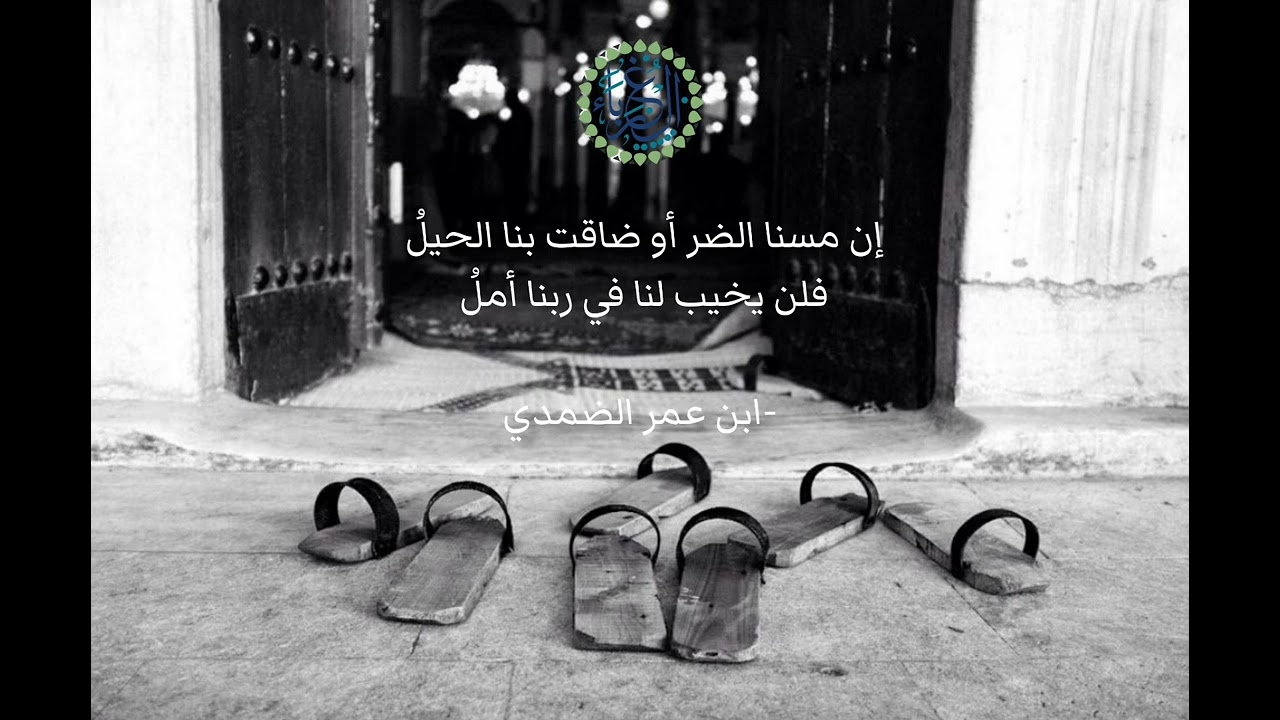 إن مسنا الضر أو ضاقت بنا الحيلُ فلن يخيب لنا في ربنا أملُ -ابن عمر الضمدي 