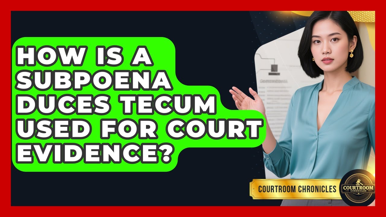 How Is A Subpoena Duces Tecum Used For Court Evidence? - Courtroom Chronicles