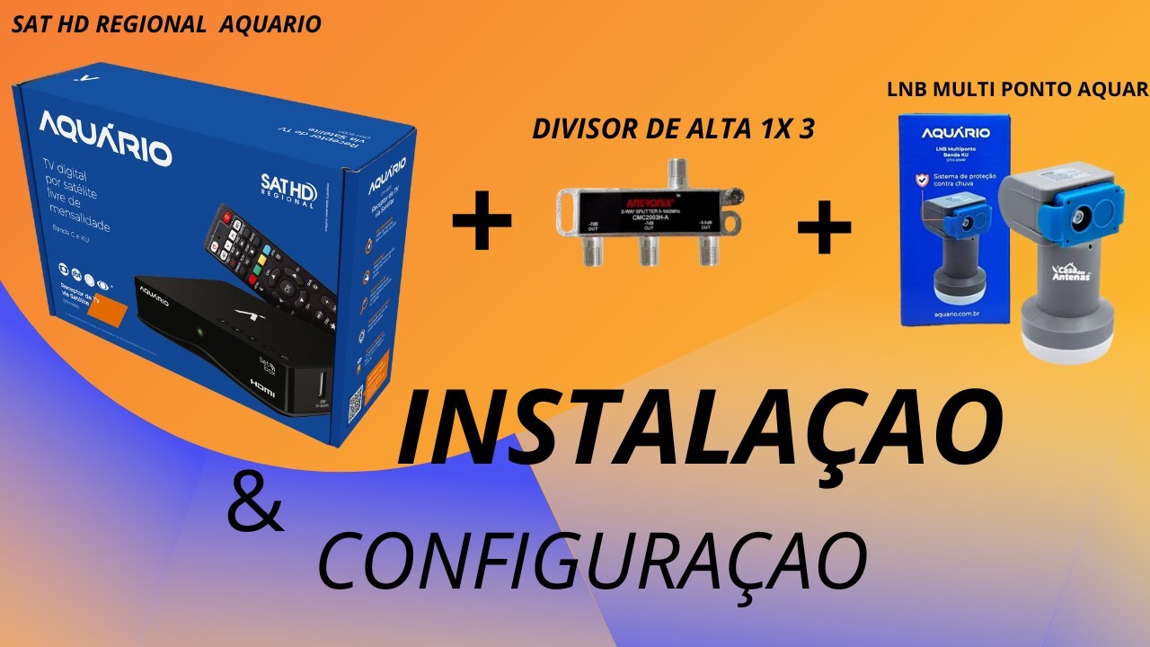 RECEPTOR DIGITAL AQUÁRIO COM LNB MULTI PONTO AQUÁRIO PASSO A PASSO  !!