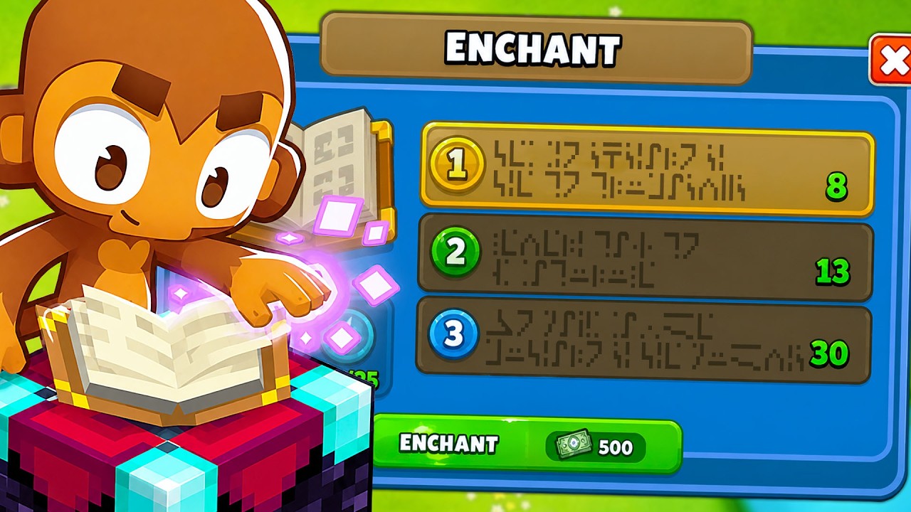 Enchantowanie z MINECRAFT w Bloons TD 6 (nowy system)