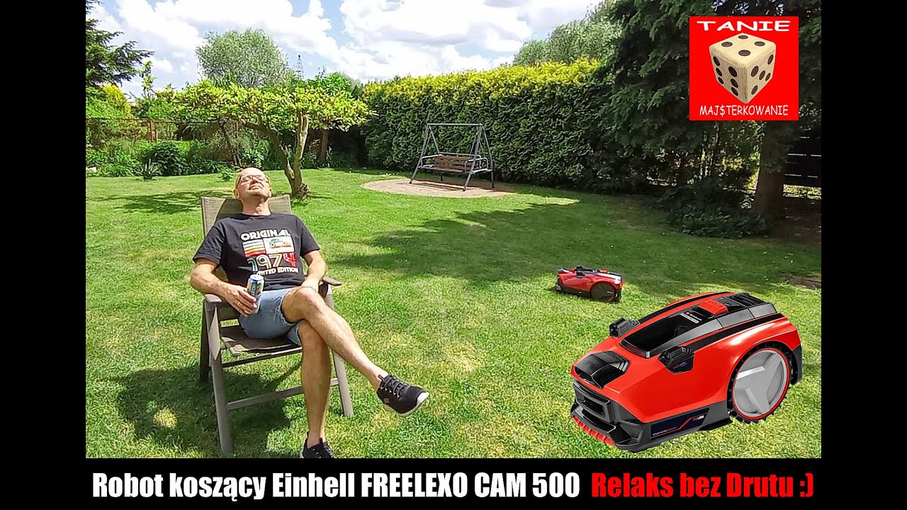 Robot koszący Einhell FREELEXO CAM 500 - Relaks w Ogródku bez Drutu Ograniczającego :)
