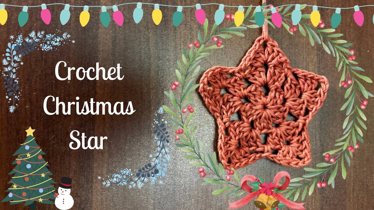 How to Crochet Granny star Christmas tree Ornament ⭐️ Christmas crochet | Crochet For Beginners