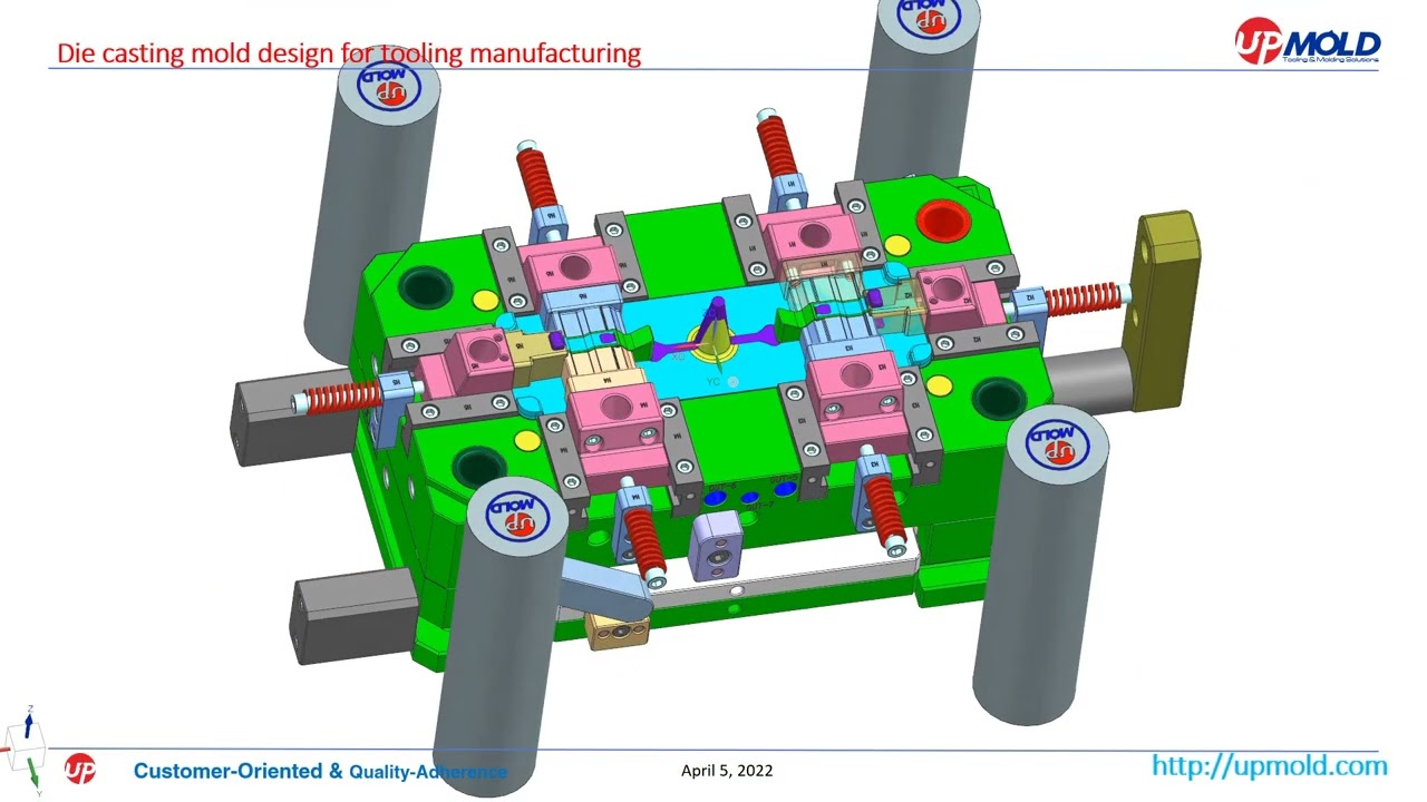 Die casting mold design for mold manufacturing at Upmold