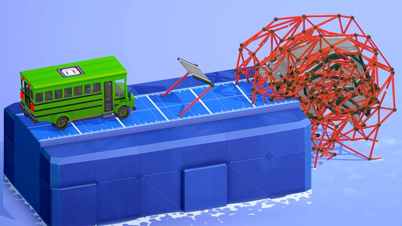 車を破壊する橋を作るPoly Bridge3
