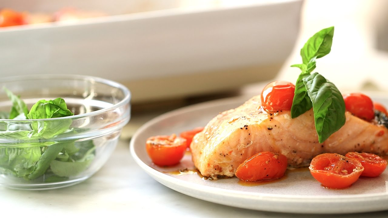 Slow-Baked Salmon and Cherry Tomatoes - Martha Stewart