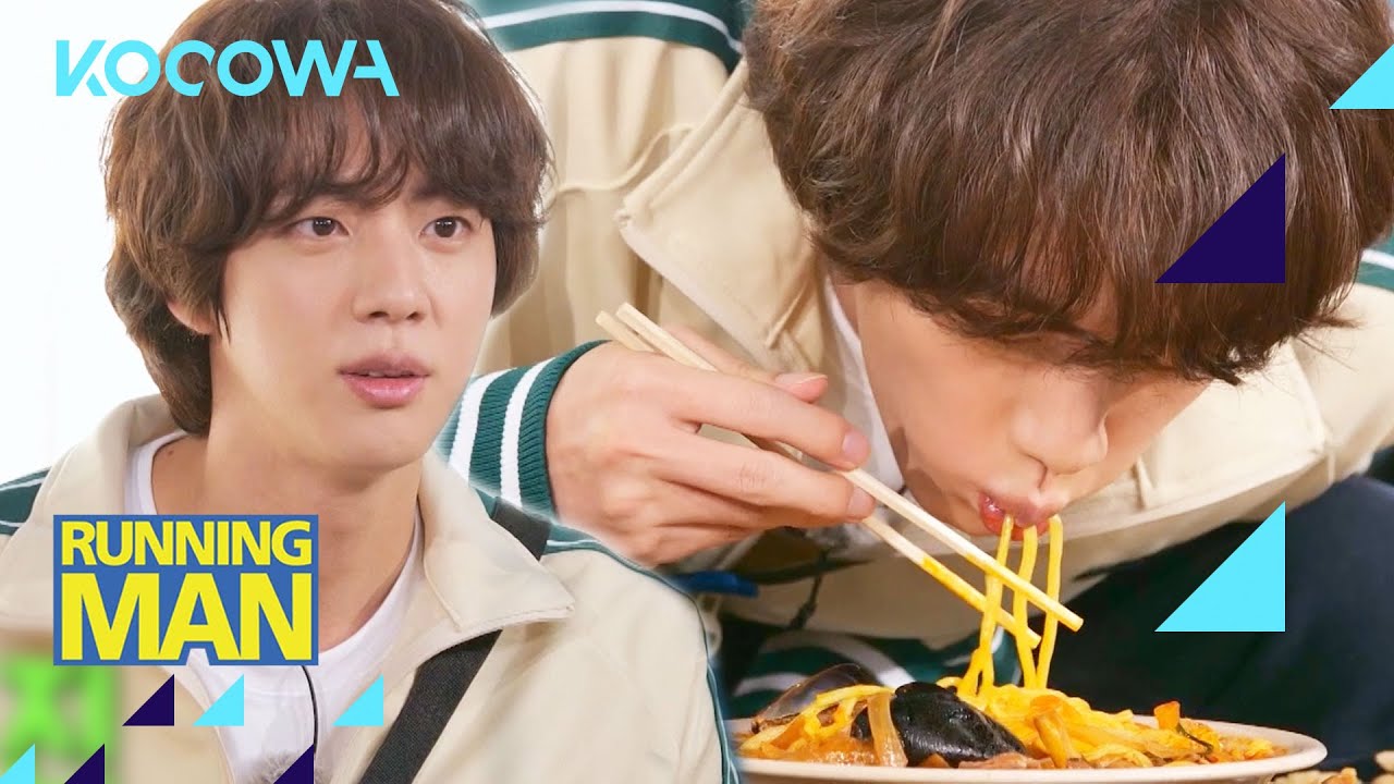 BTS's JIN enjoys Chinese food mukbang but then THIS happens... l Running Man Ep 627 [ENG SUB]