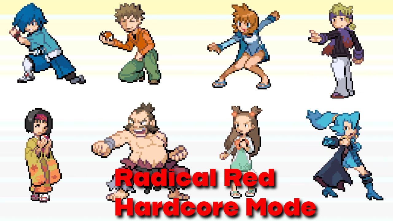 Pokemon Radical Red 4.1 - All Gym Leaders (Hardcore Mode)