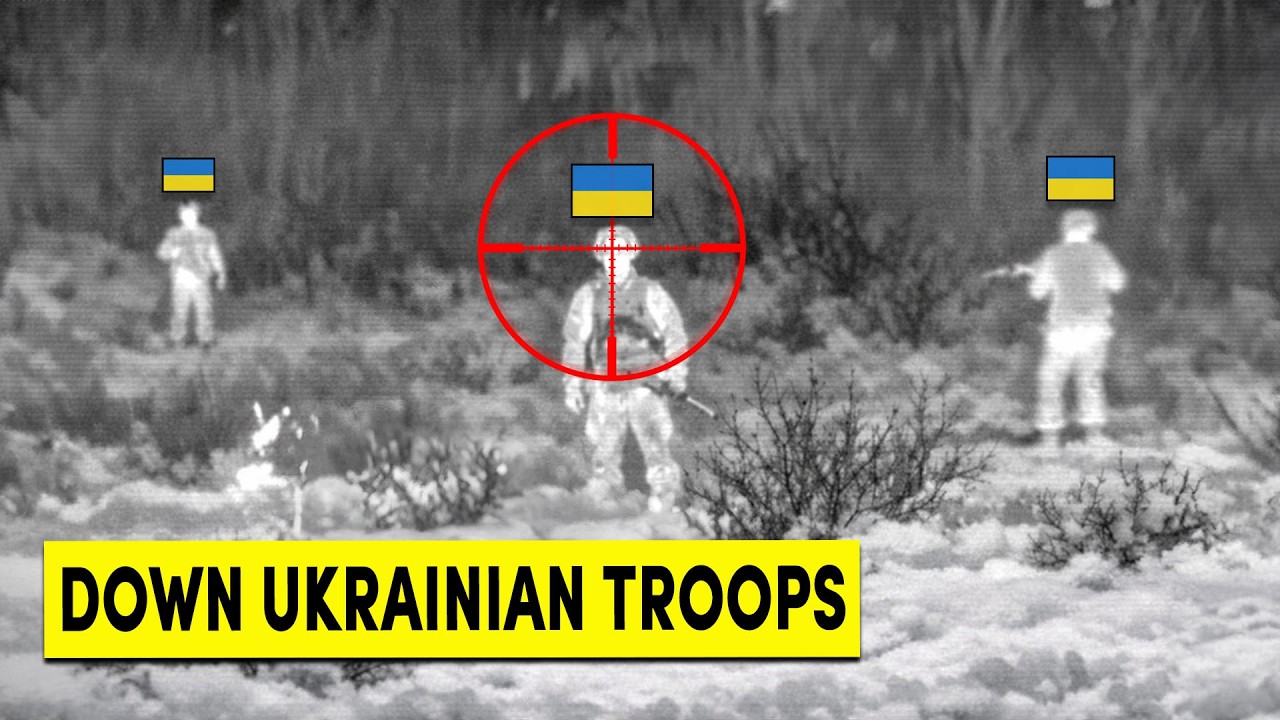 Russian Snipers with Thermal Scope Take Down Ukrainian Troops