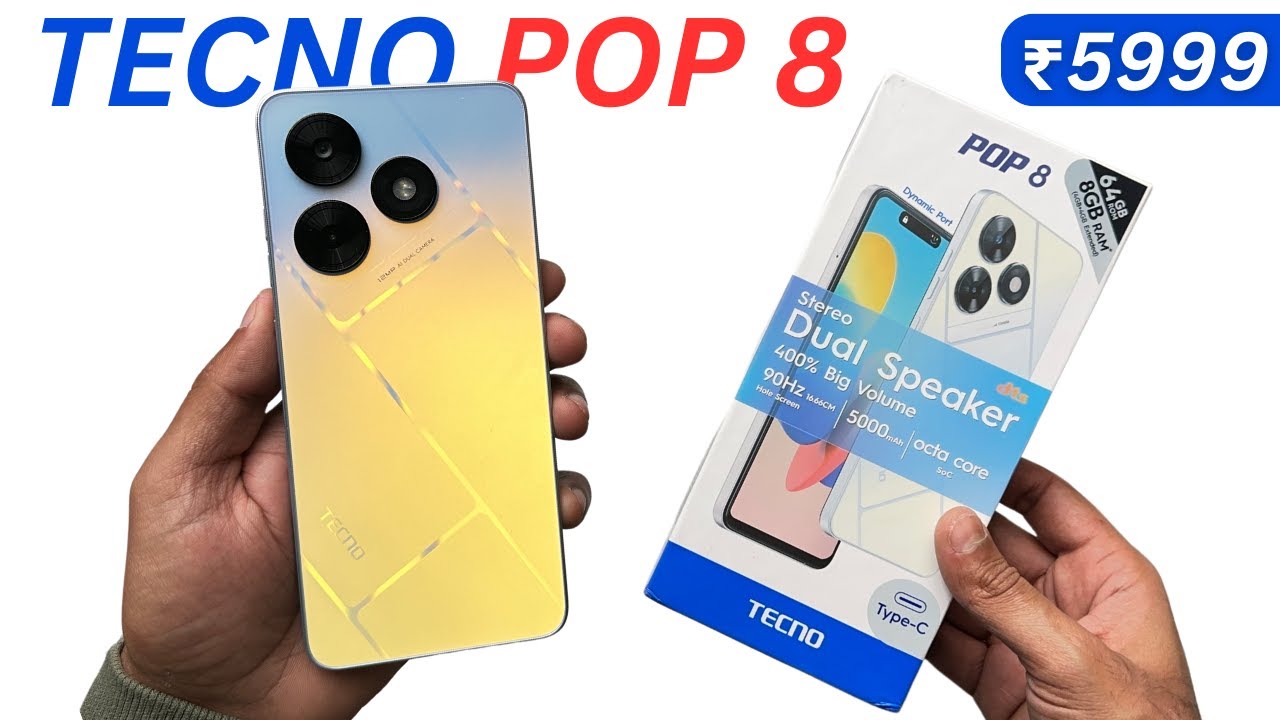 Tecno Pop 8: 90Hz SMOOTHNESS on a BUDGET! 😋 Rs.5999/- only