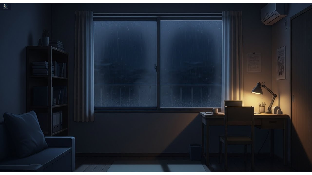 Quiet Rain Outside the Window 🌙 Gentle Piano for Deep Relaxation (1 Hour)