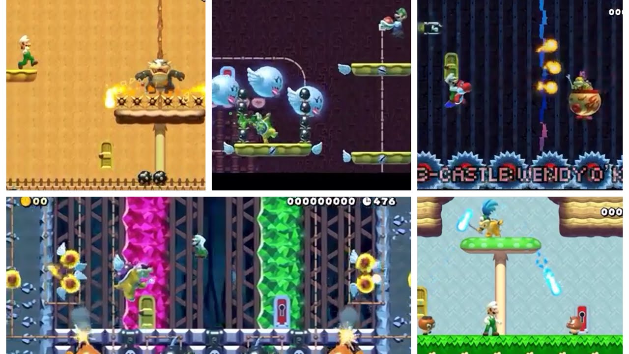 Super Mario Maker 2 My World: All Koopalings Bosses