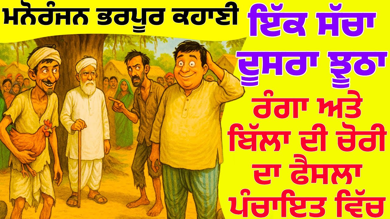 ਇੱਕ ਸੱਚਾ ਦੂਜਾ ਝੂਠਾ। ਰੰਗਾ ਅਤੇ ਬਿੱਲਾ ਦੀ ਚੋਰੀ ਦਾ ਫੈਸਲਾ ਪੰਚਾਇਤ ਵਿੱਚ। Punjabi story । Desi Story 