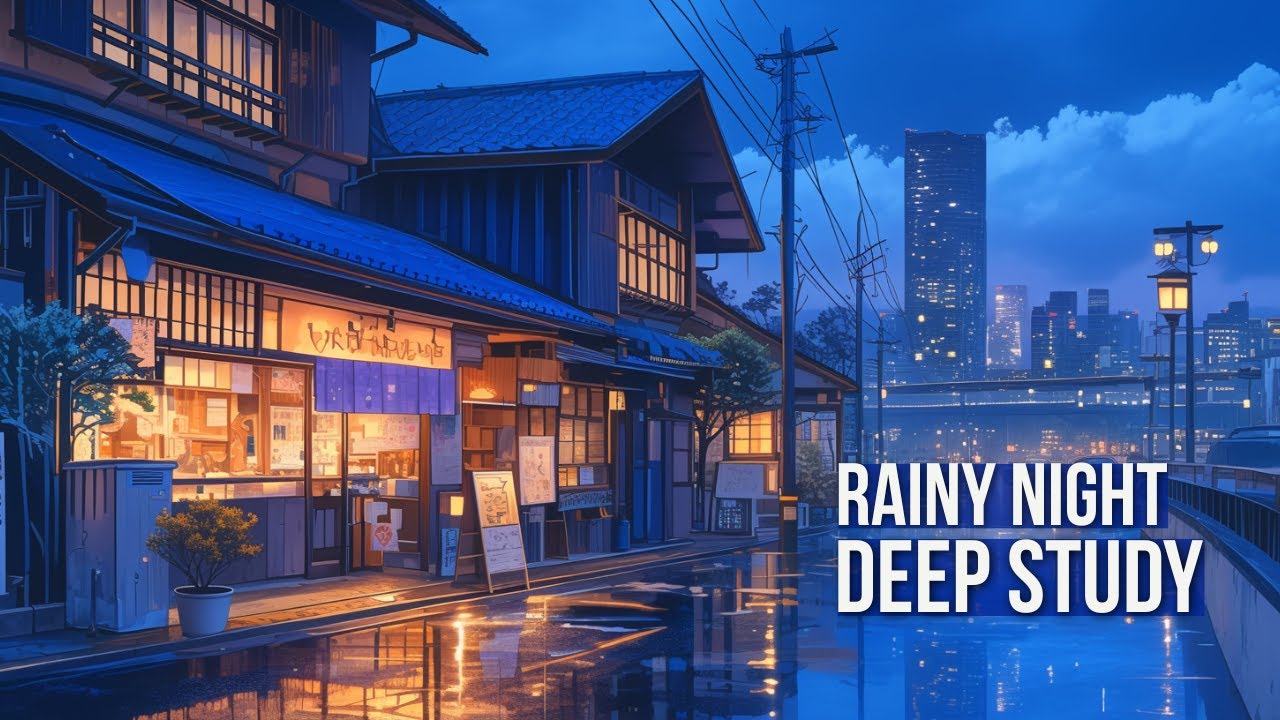 Rainy Night Study Music (No Vocals)Deep Focus & Relaxation | 60 Minutes