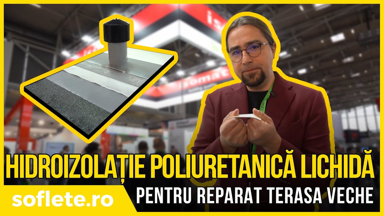 HIDROIZOLAȚIE poliuretanică lichidă pentru REPARAT TERASA VECHE. Tur stand ISOMAT BAU MESSE 2023