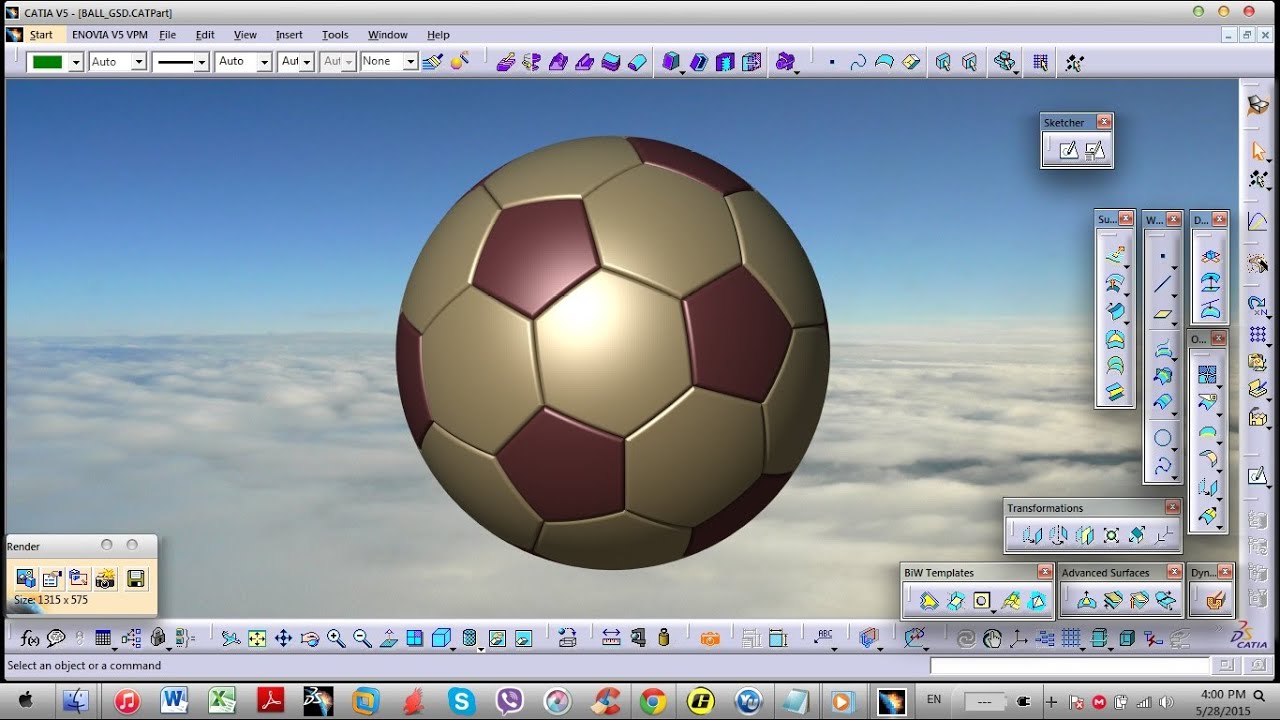 Advancecad.edu.vn | CATIA | Generative Shape Design | How To Create a Soccer Ball