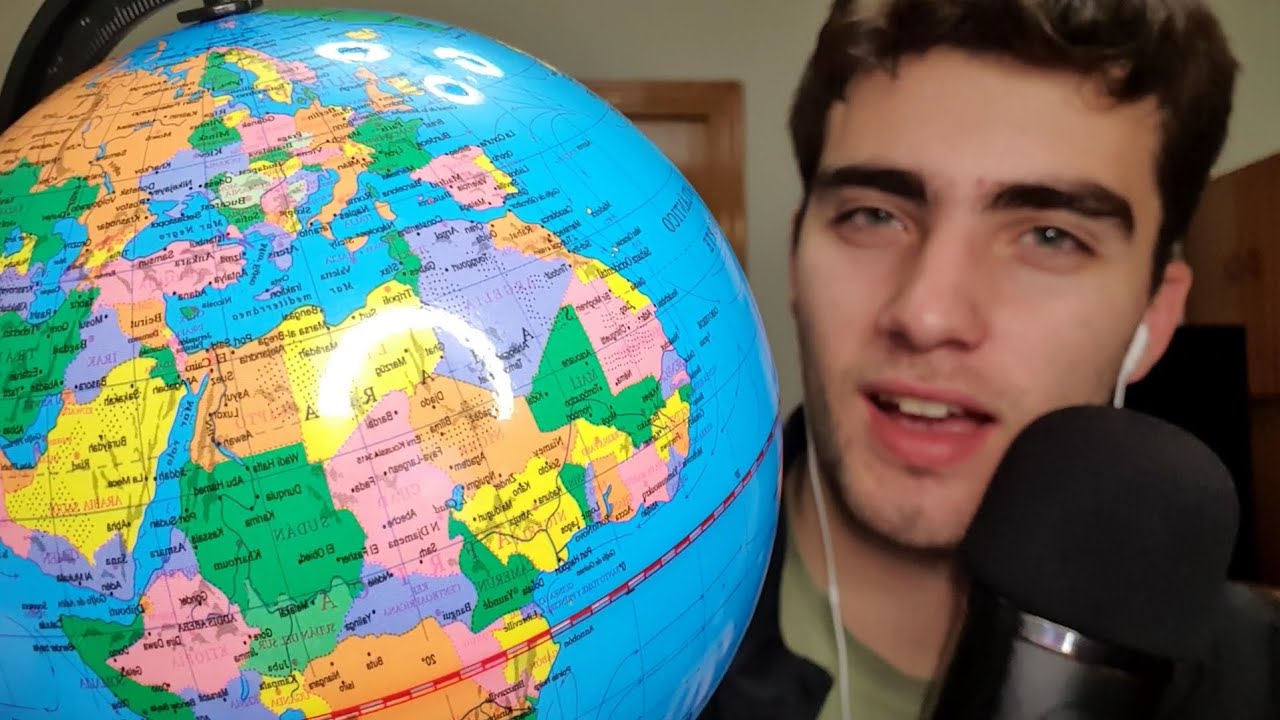 ASMR Fun Facts about Random Countries (with a Globe)