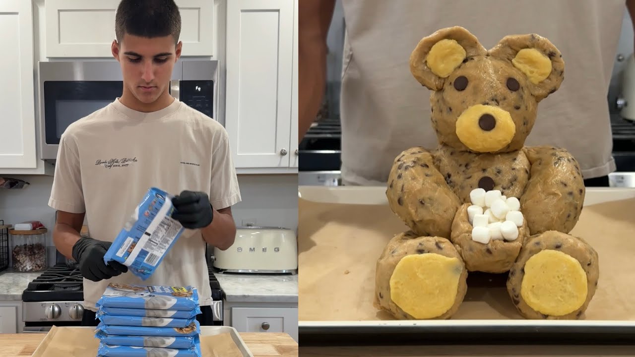 Giant teddy bear cookie 🧸