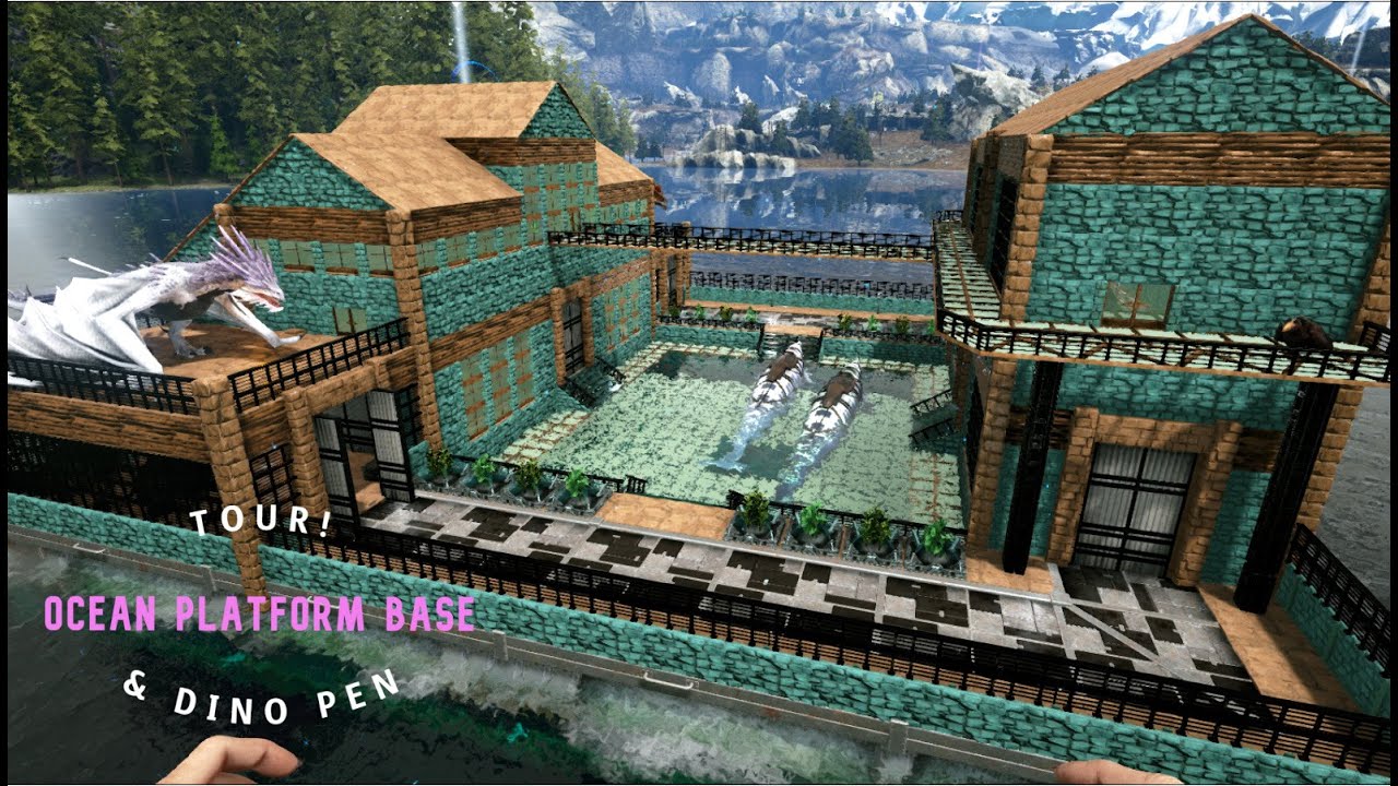 #3 Tour - Ocean Platform Base & Dino Pen [ Ark ]