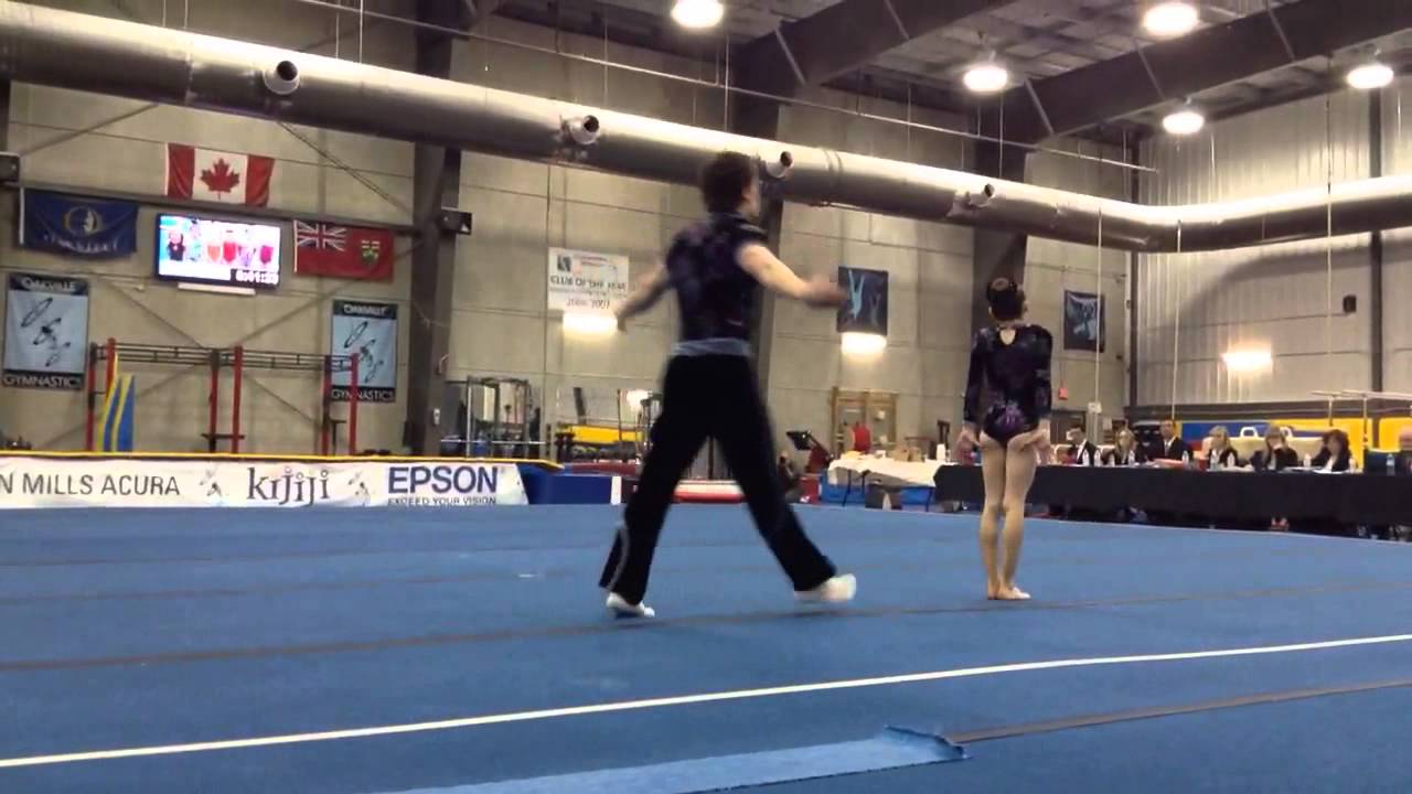 Claire Wald balance Acro Routine AG 11-16 Oakville Gymnastics Club Mixed Pair