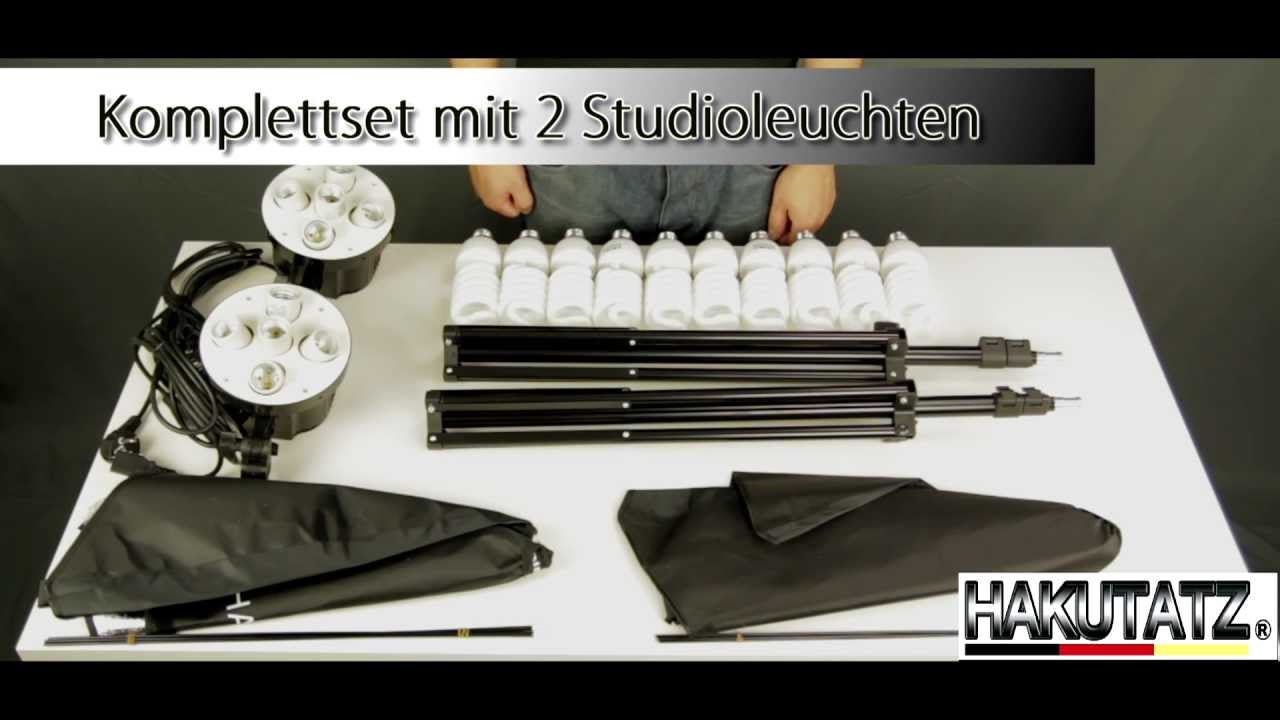 Hakutatz Studioleuchtenset 9026 S 2000W Daylight Fotostudio Set