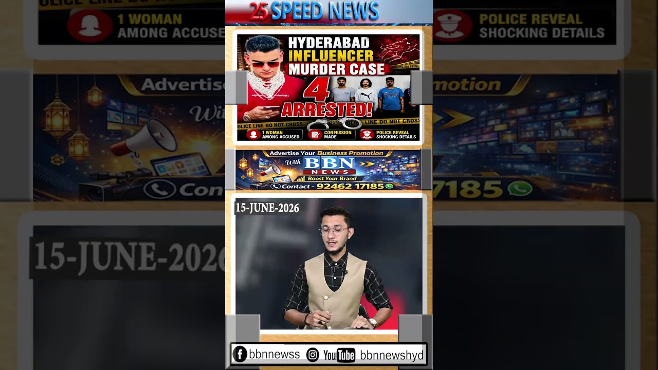Four arrested in murder of Hyderabad influencer Chandi Masood