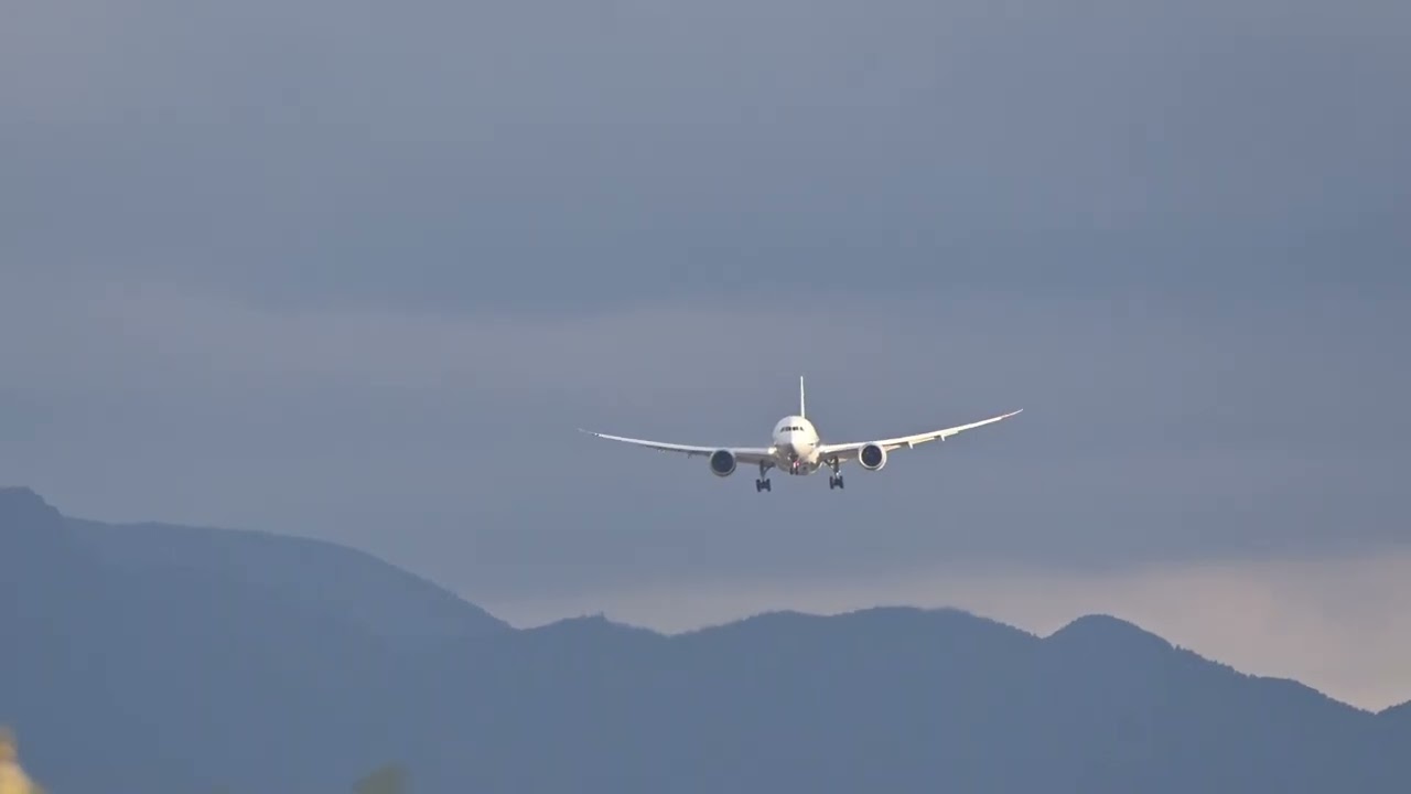 松山空港 着陸(RWY32) ANA Boeing 787-8 Dreamliner