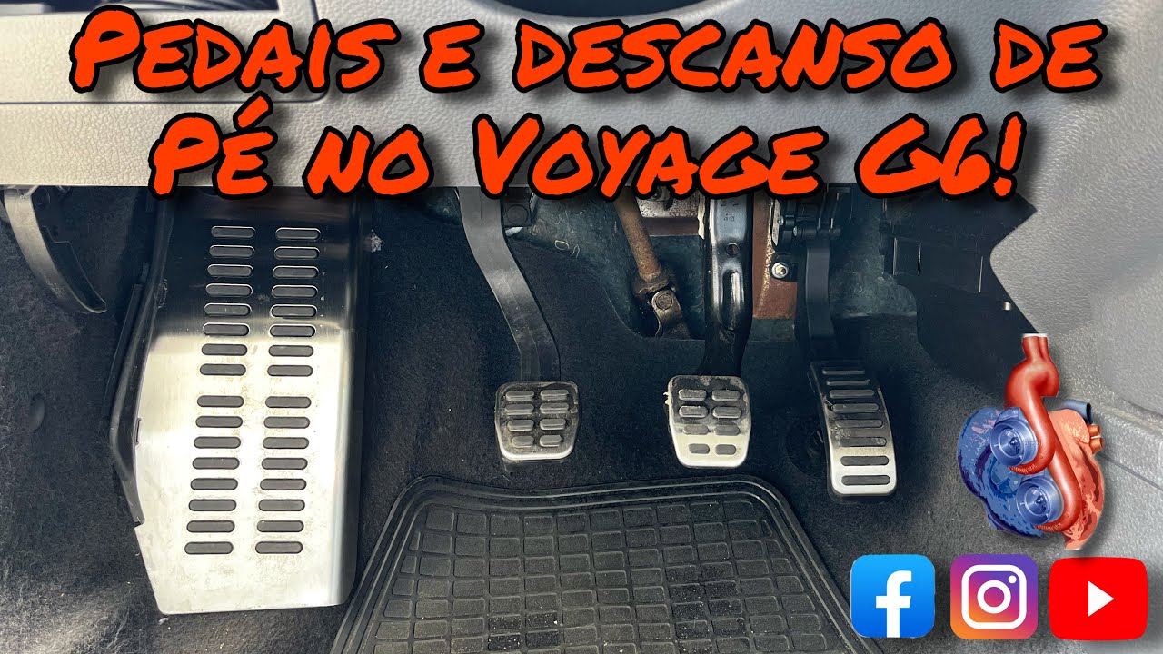 Pedaleiras esportivas e descanso de pé de Golf GTI no Voyage G6!