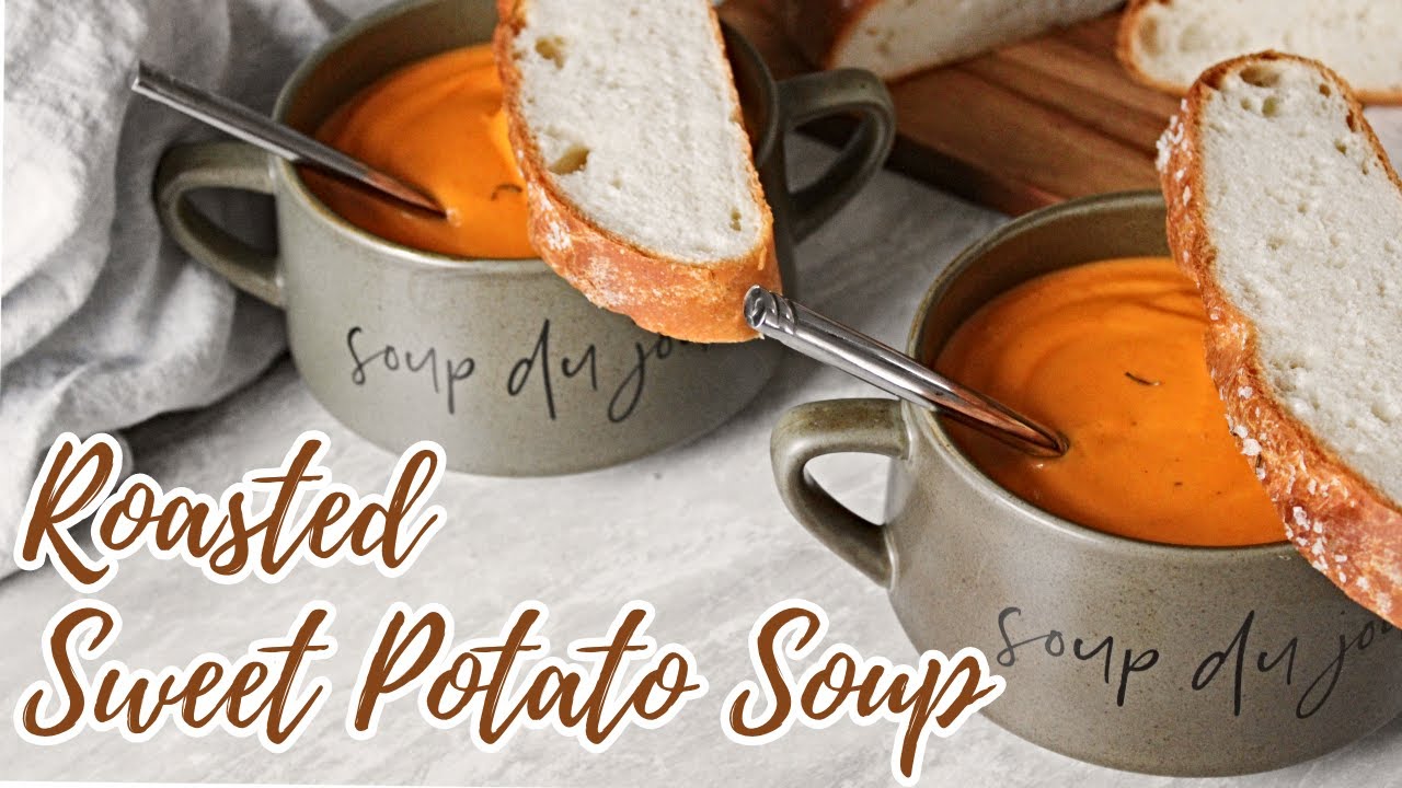 COOK WITH ME | Roasted Sweet Potato & Roasted Red Pepper Soup