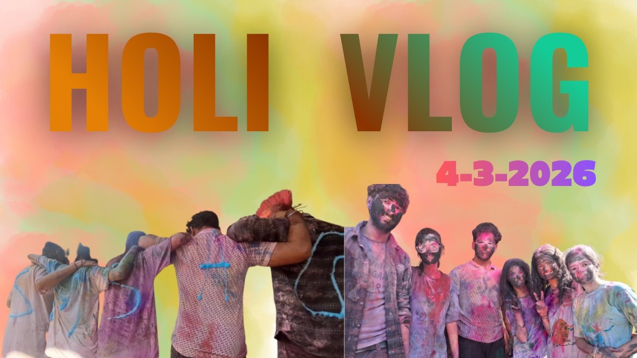 Holi celebration with family and friends bhoot bna dia sbka (Vlog7)