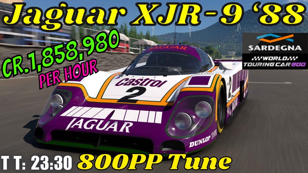 GT7|Jaguar XJR-9 &lsquo;88|Sardegna 800pp Tune|1.50