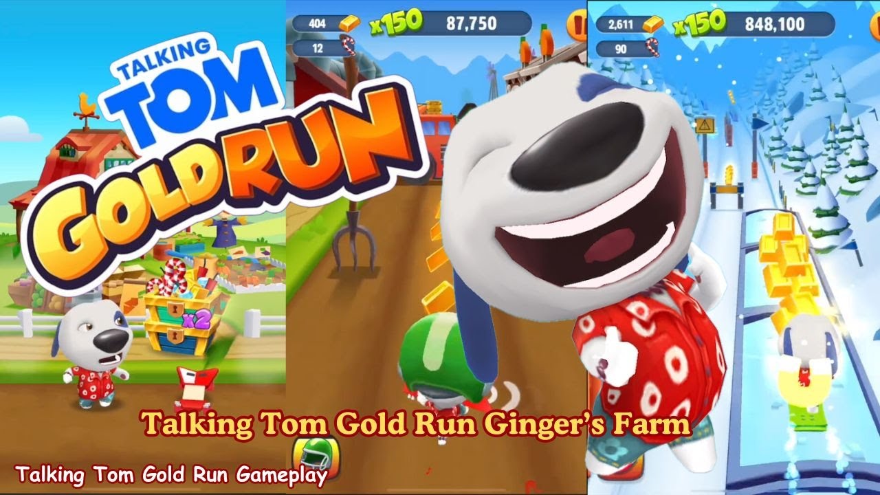 Talking Tom Gold Run Ginger's Farm Gameplay Tom Gold Run Hawaiian Hank Gameplay