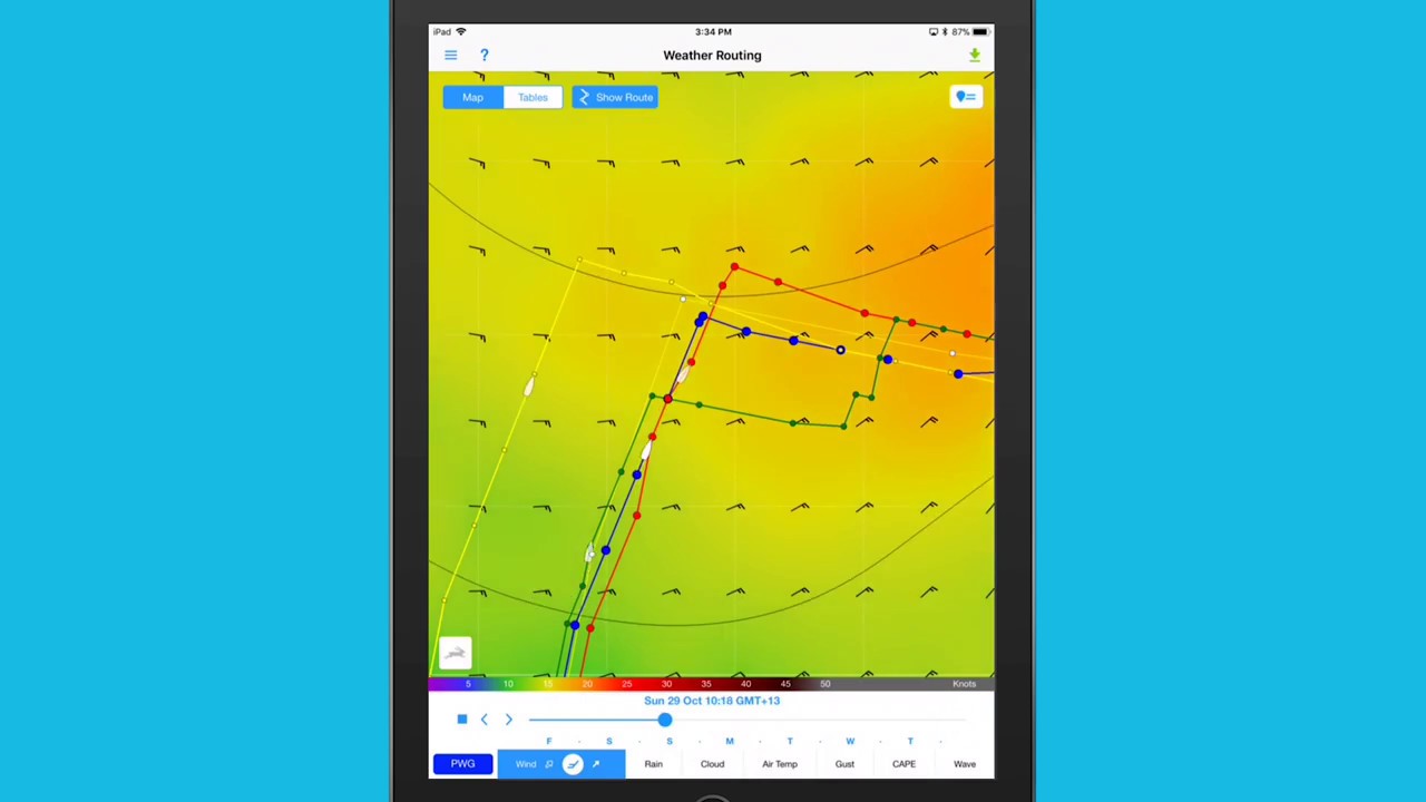 How to Export a Weather Route - Offshore App