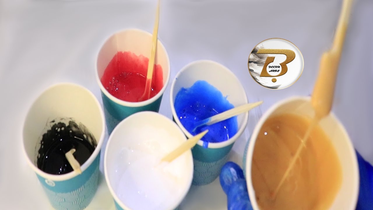طريقة خلط الألوان لسكب الأكريليك| اساسيات تقنية سكب الألوان| Color mixing method for pouring acrylic
