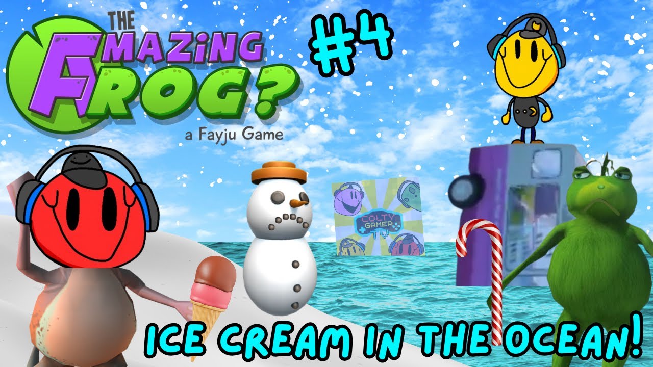 ICE CREAM TRUCK IN THE OCEAN!? Amazing Frog #4 on multiplayer w/ Jacob