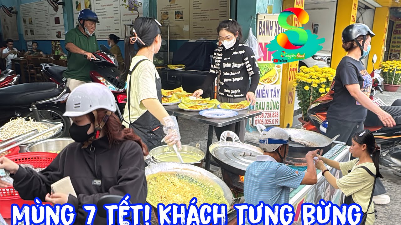 🟢Mùng 7 Tết! Bánh xèo nhí khách đông tưng bừng