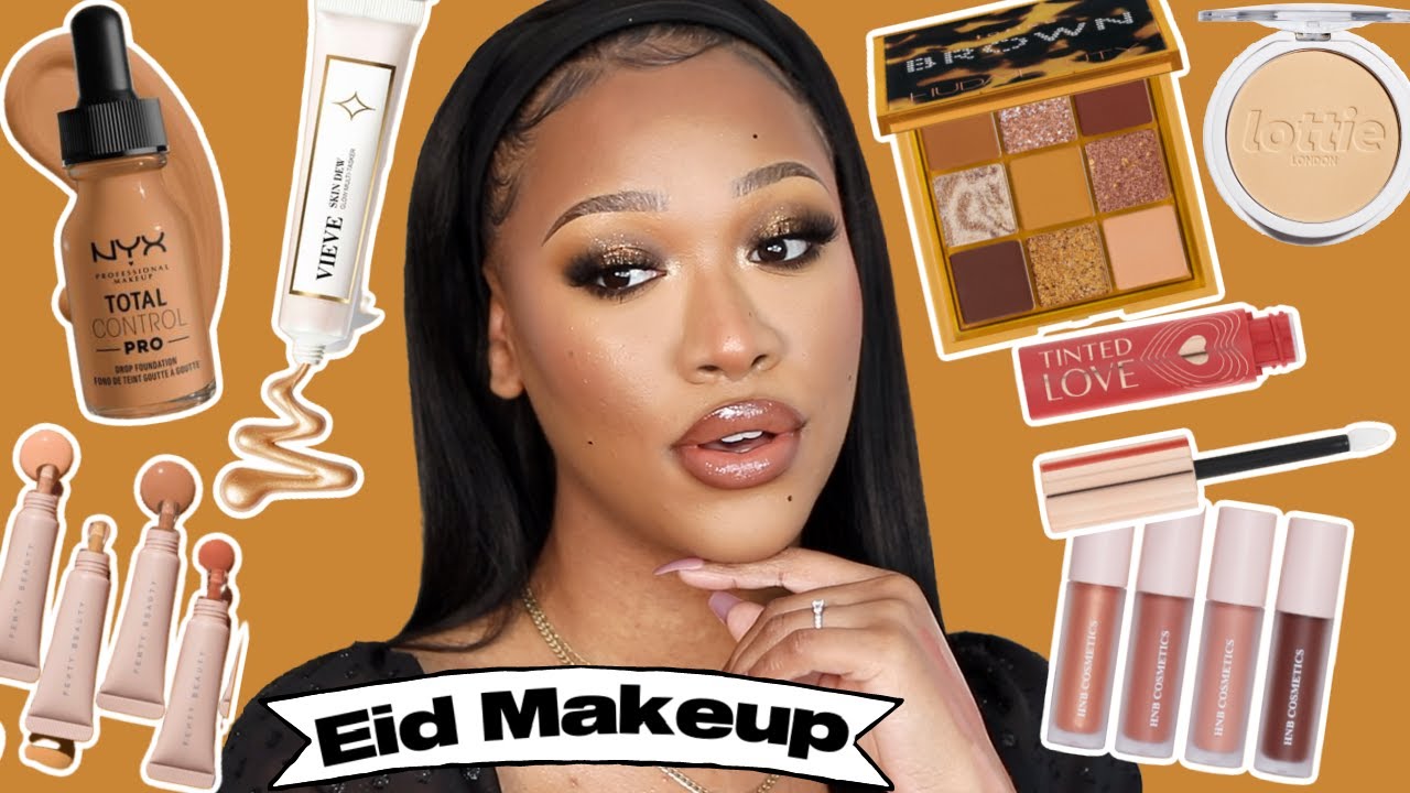 EID MAKEUP TUTORIAL USING SOME NEW PRODUCTS! FENTY, NYX, HUDA BEAUTY, MORE | 2021