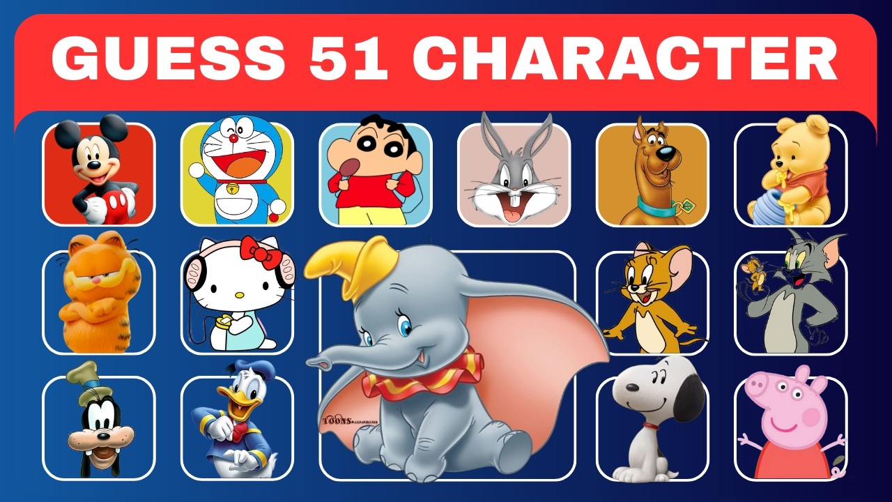 Guess the 51 Cartoon Characters by Emoji | Part 1