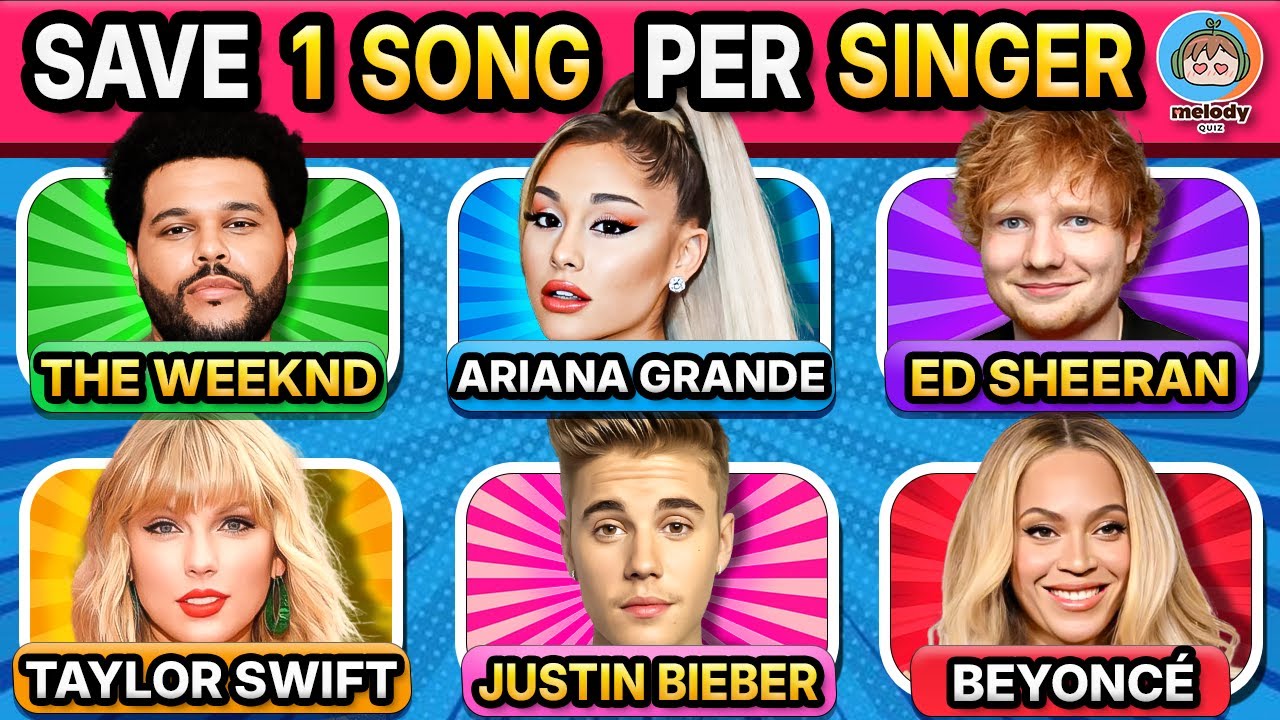 SAVE ONE SONG PER SINGER – Can You Choose? 🎶 Music Quiz 2025