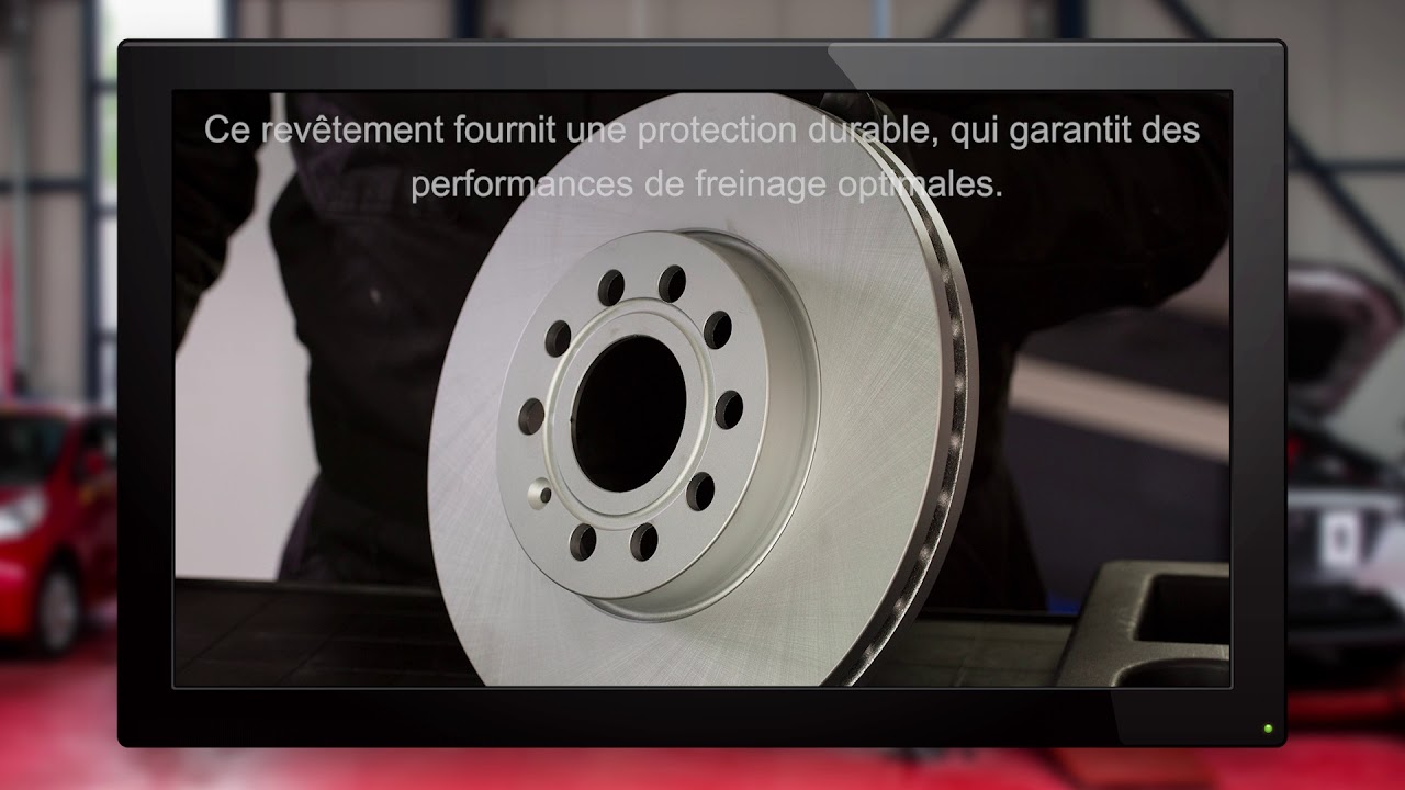 Guide portant sur les disques de frein revêtus