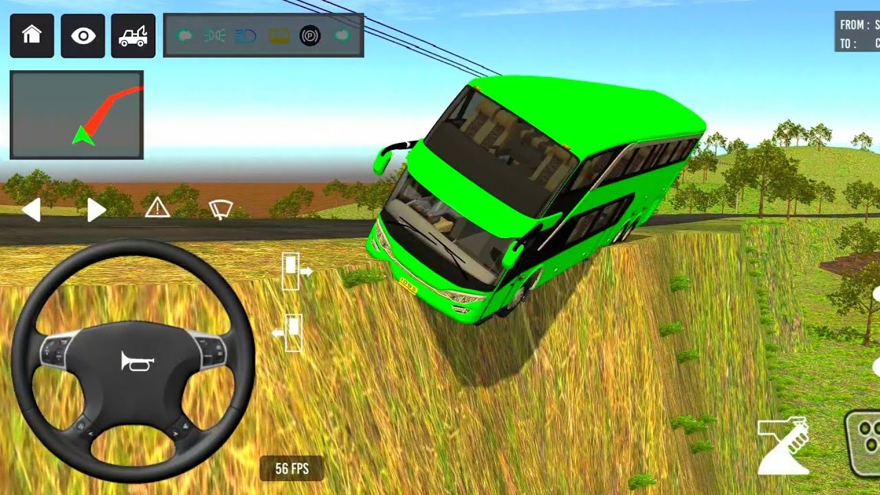 BUS SIMULATOR INDONESIA|| Bus🚌 Driving👮‍♂️ City euro Coach bus Simulator 🔥-Android Gameplay Bus 2024