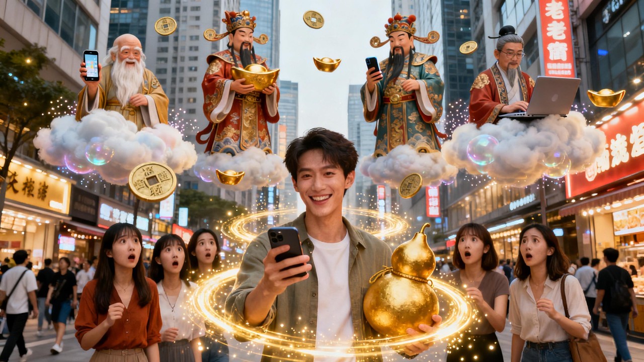 小夥通過朋友圈連著仙界，還能開啟仙界商城，法寶藥物應有盡有，可女神竟也是天界仙子確實是令人意想不到#無鬧劇#短劇