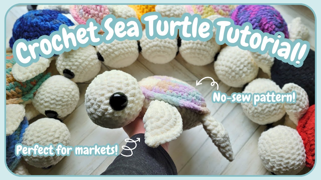 Crochet No-Sew Sea Turtle Pattern - Guaranteed Best Seller at Markets!