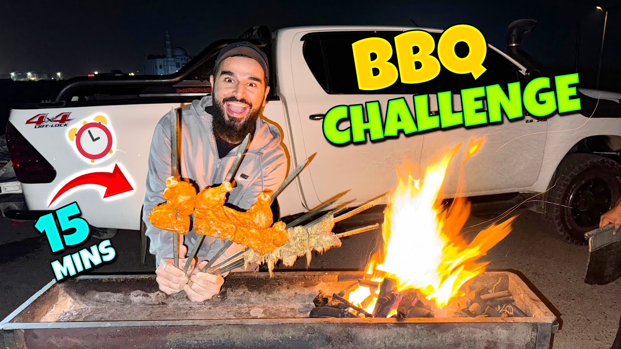 BBQ challenge in 15 minutes 😍🍗 Maza agaya 😋