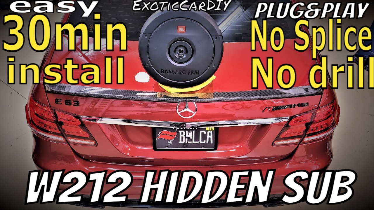 Finally, some bass!  DIY JBL basshub install w212 E63