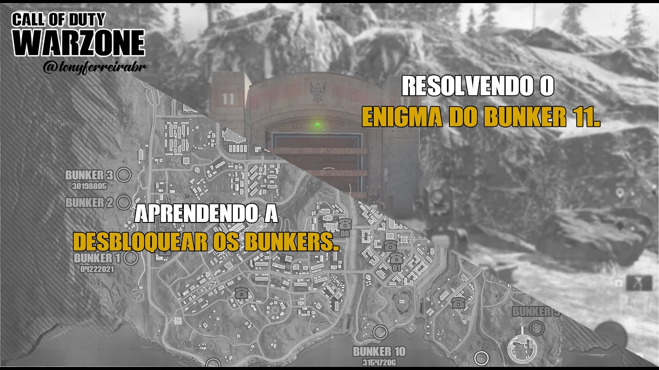 Warzone - Mapa de Bunkers com Códigos e Puzzle do Bunker 11